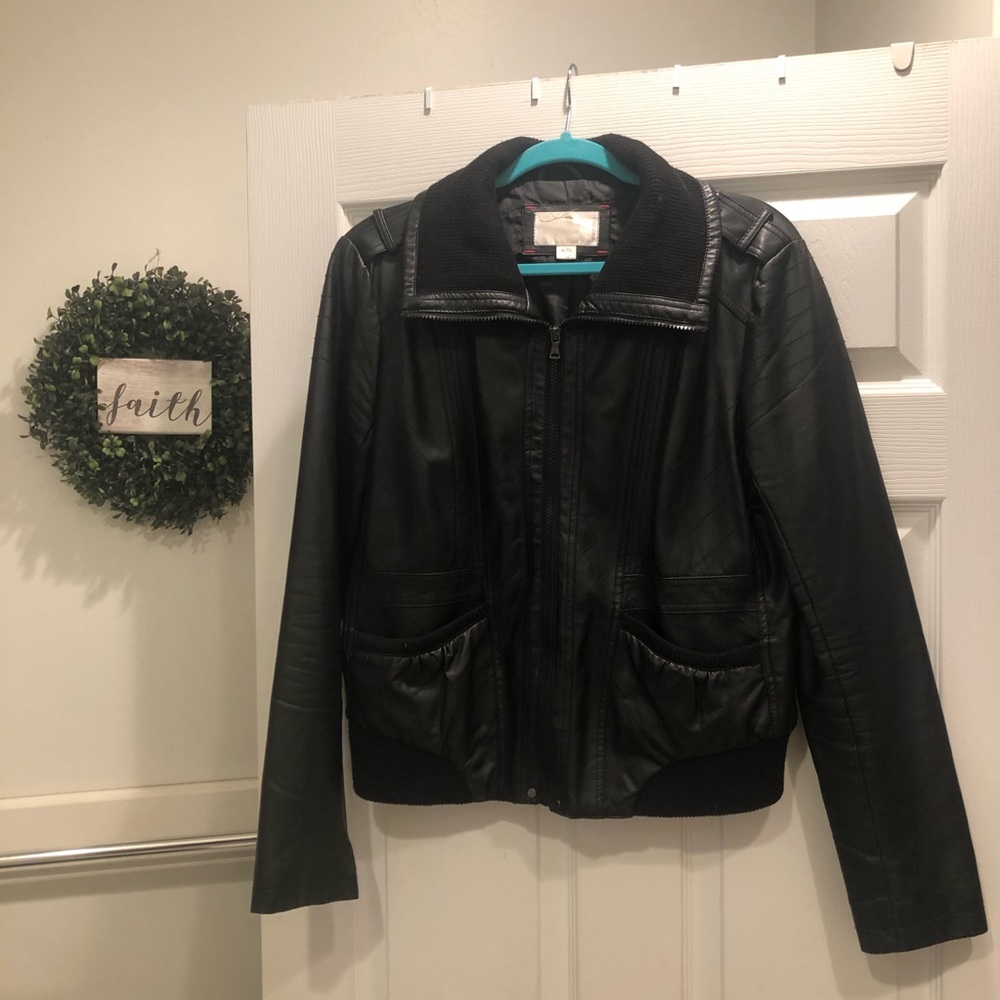 Black Faux Leather Jacket